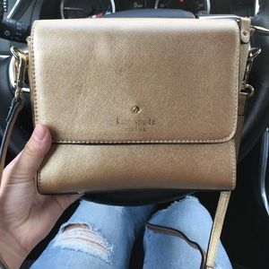 Kate spade gold Crossbody